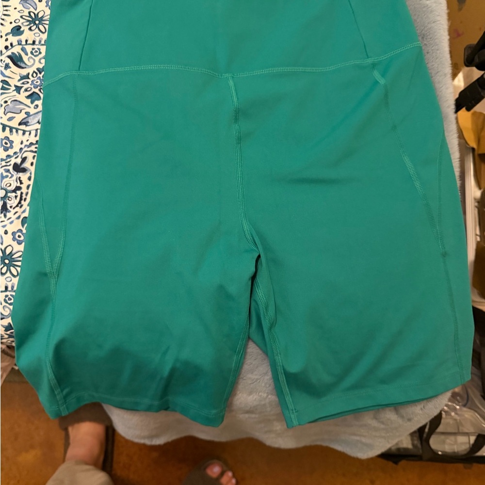 Girlfriend Collective Teal Bike Shorts